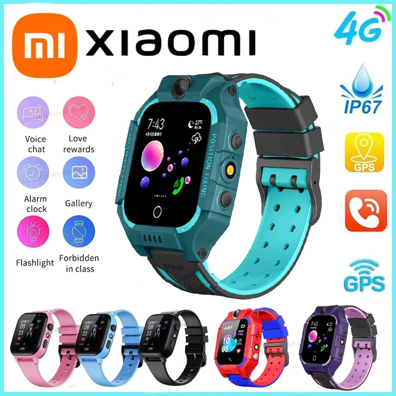 Xiaomi Kids 4G Смарт-часы SOS GPS Местоположение SIM-карта Вызов Детские Смарт-часы Камера Водонепроницаемый подарок для мальчиков и девочек для Ios Android