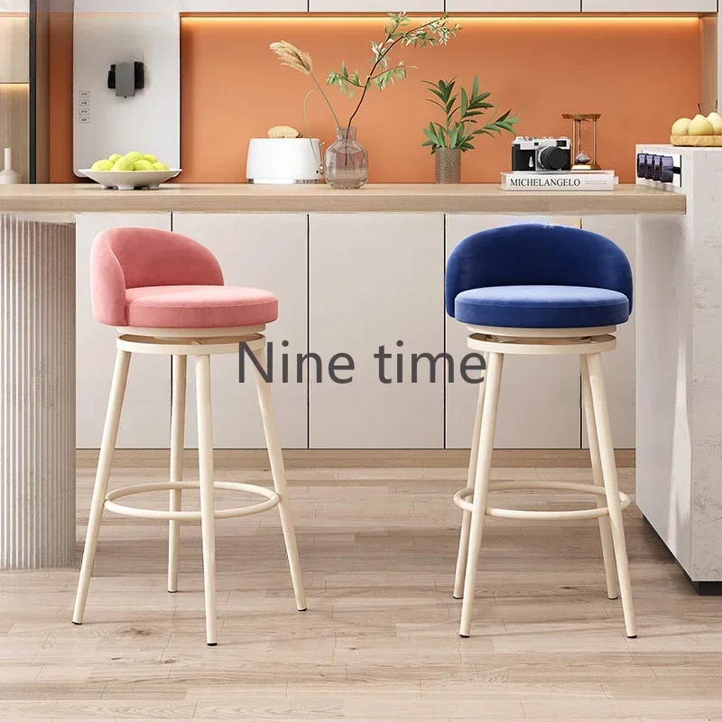 Taburete con escalón, taburetes de Bar para cocina, sillas de lujo, mostrador, silla para manicura, maquillaje, diseño moderno, muebles altos para desayuno, cafetería