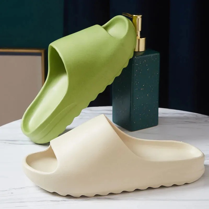 Damskie klapki letnie płaskie lekkie z pianki EVA do domu, łazienki, wygodne, z masażem, dla par, do użytku wewnątrz, buty pod prysznic