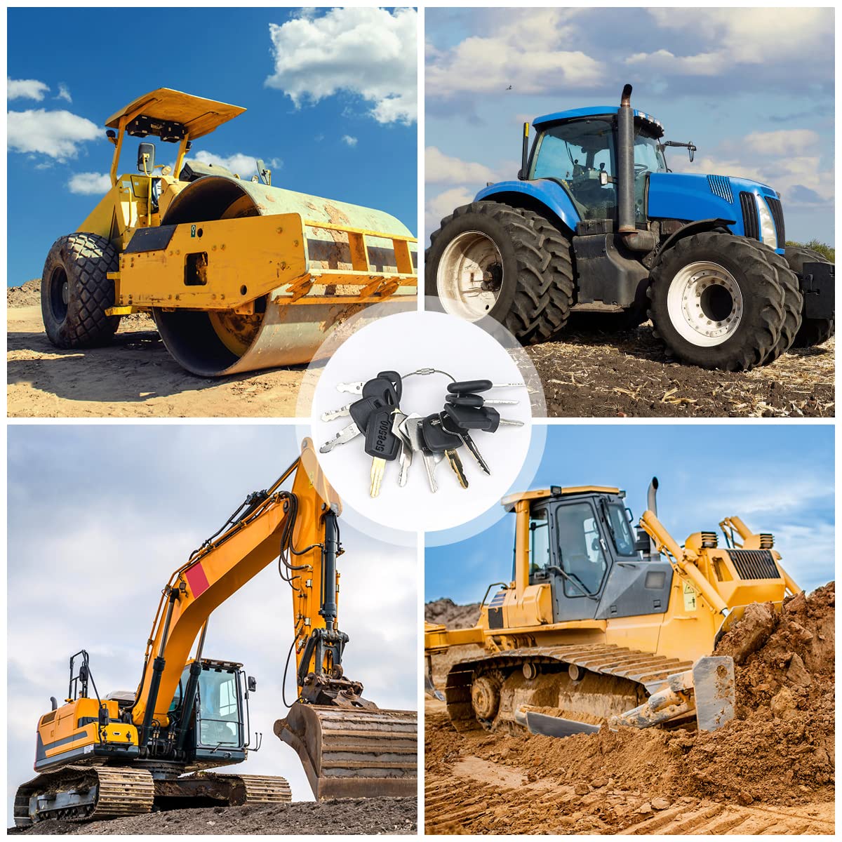 12 キー重機建設点火キー用キャタピラー Jcb ヤンマーコベルコボルボボブキャット日立小松掘削機