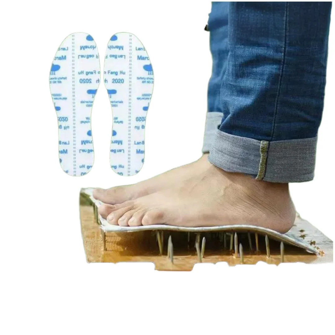 Kevlar palmilhas de proteção do trabalho respirável anti-punctura alta elástica isolamento do plutônio proteção de punctura do pé para sapatos de segurança