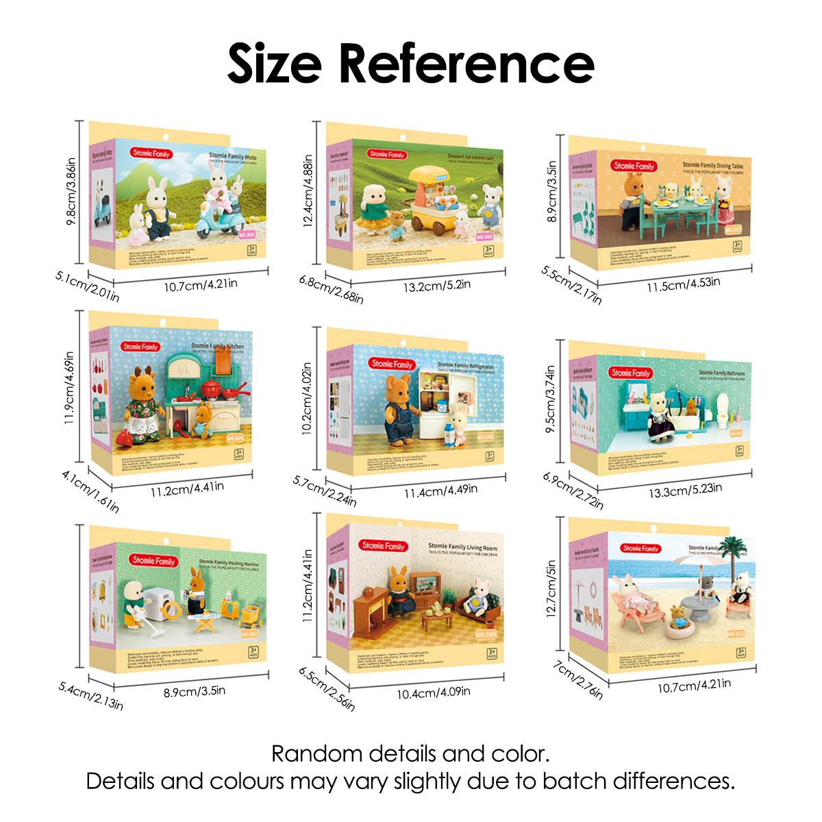 1:12 미니어처 가구 포레스트 패밀리 주방 장난감 식탁 인형 집 액세서리 욕실 가장 놀이 여아용 선물 장난감