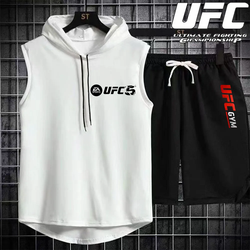 Neue Sommer männer Zwei Stück Set Casual T-Shirt und Shorts Set Mode Kurzarm Trainingsanzug Männer Frauen Sport Anzug Mit kapuze T-shirt