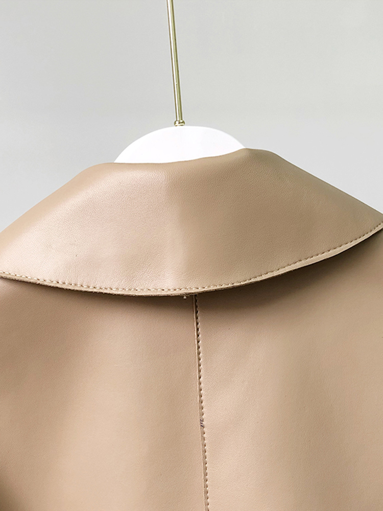 Ftlzz-女性のための柔らかい合成皮革のジャケット,新しい,春,秋,ファッショナブル,ルーズ,PU,ショートコート,シングルボタン,機関車,シック,アウター