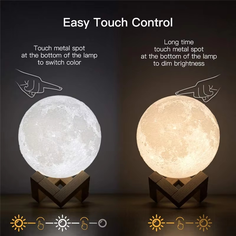 1 luz de lua LED luz galáxia, luz noturna de lua DIY, menina, menino, criança, presente de aniversário de mulher, decoração de quarto (luz quente)