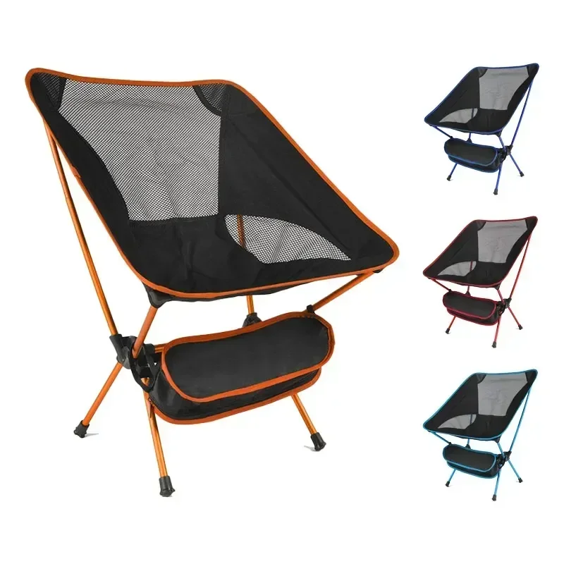 Sedia pieghevole portatile da esterno Sedie da spiaggia per barbecue Viaggi Spiaggia Escursionismo Sedile da picnic Facile da trasportare Conveniente