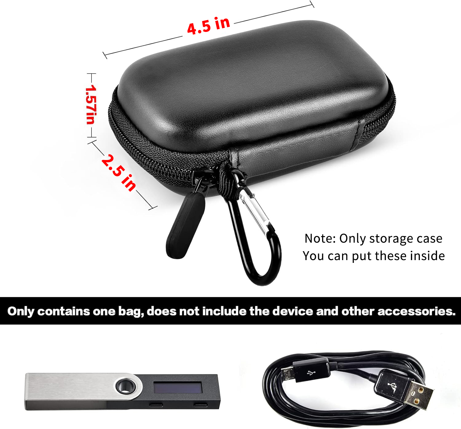 Hülle kompatibel mit Ledger Nano X/S/S Plus für Kryptowährung Hardware Wallet – BTC für Bitcoin, Ethereum, Ripple, Altcoins