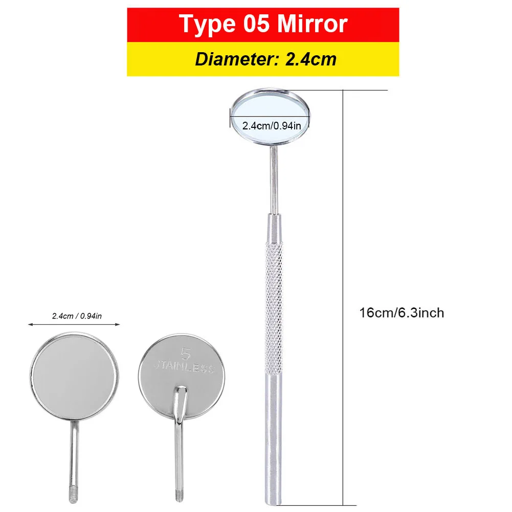 16CM Inox Nha Khoa Gương Chăm Sóc Răng Miệng Dụng Cụ Răng Vệ Sinh Kiểm Tra Tay Cầm Gương Nha Sĩ Miệng Kiểm Tra Công Cụ Tiếp Liệu