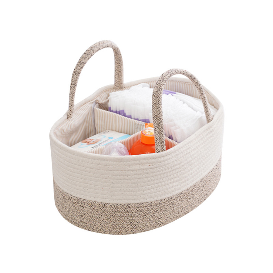 Sac de voyage multifonctionnel Portable pour maman, sac à couches en corde de coton, sac de rangement de couches, panier de rangement de couches pour bébé