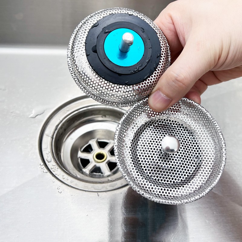 Waste Plug Sink Strainer Stainless Steel Basin Drain Filter  Shower Floor Sewer Mesh Hair Catcher Kitchen Bathroom Accessories