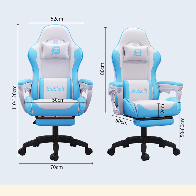 Cadeira de jogos cadeira de escritório ergonômica couro do plutônio cadeira de mesa do computador com encosto de cabeça e apoio lombar cadeiras de jogo cadeira de corrida