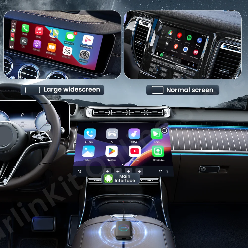 CarlinKit Android TV Box Lite CarPlay Android auto Беспроводной адаптер для автомобильного медиаплеер Netfilx Youtube IPTV Spotify HDMI