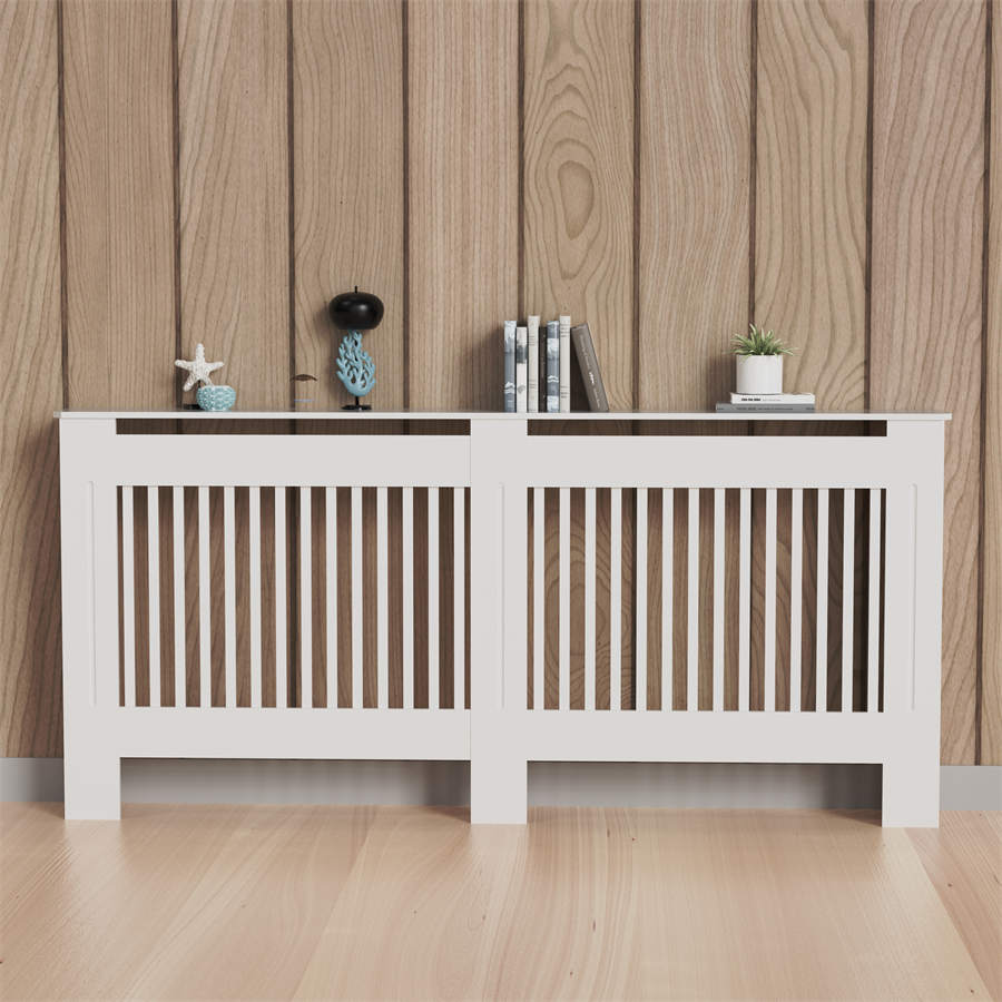 Copertura per radiatore alto Copertura per radiatore verticale a doghe moderna Armadietto in MDF Scaffale per radiatori alti per radiatori per camera da letto Soggiorno