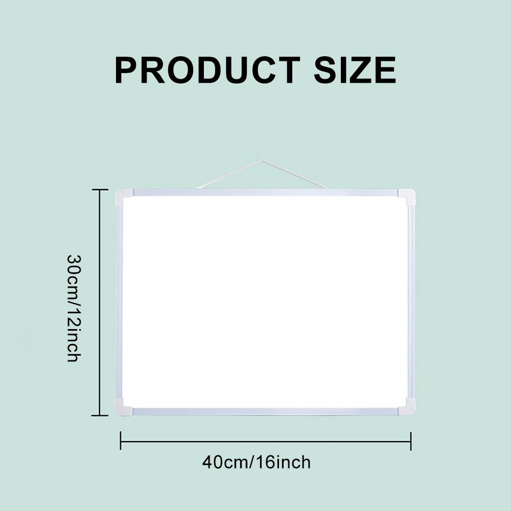 with 3 Markers & 4 Magnets Dry Erase Board Wall Mounted 16" X 12" Whiteboard Small Double-Sided Graffiti Drawing Board