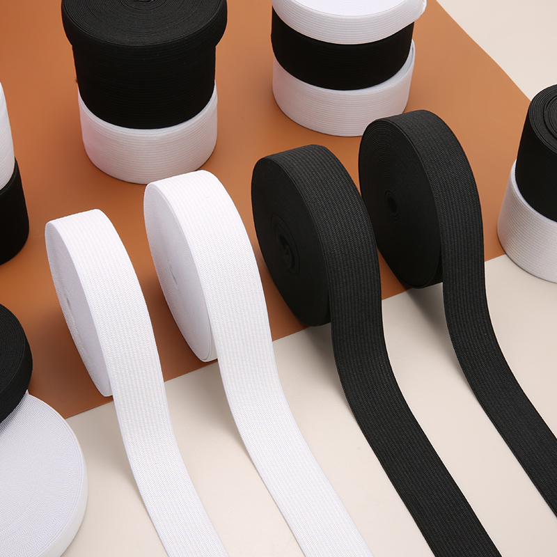 10mm/15mm/20mm/25mm/30mm/35mm/40mm/45mm/50mm White Black Nylon High Elastic Bands Garment Trousers Sewing Accessories
