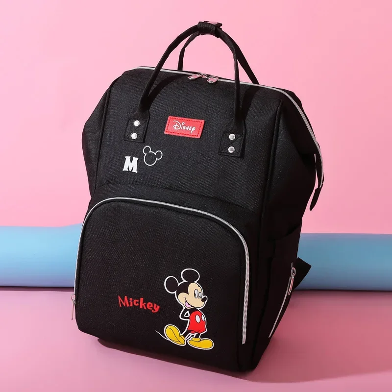 Disney Mickey Mouse New Cartoon Diaper bag Backpack Shoulder Bag Minnie Multifunctional Large Capacity Handbag Schoolbag