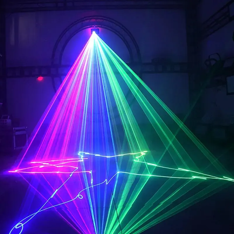 Laser RGB 500MW Skaner linii wiązki Projektor DMX Profesjonalna dyskoteka DJ Wesele Bar Klub Światło sceniczne