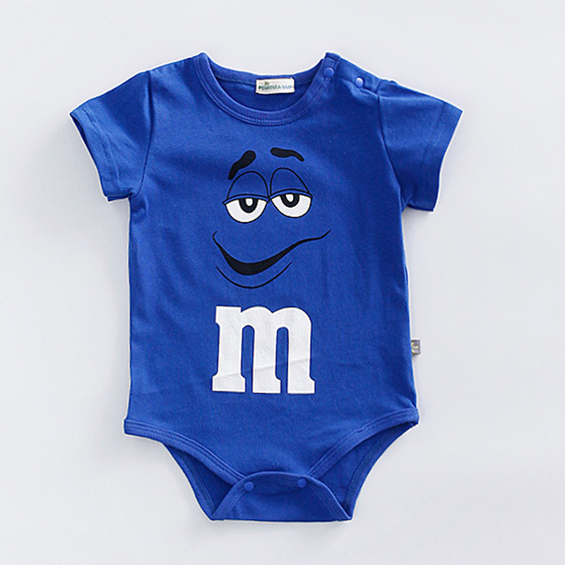 Dunne katoenen 3-24M pasgeboren romper met korte mouwen kleding baby baby meisjes jongens mode schattige jumpsuit kleding