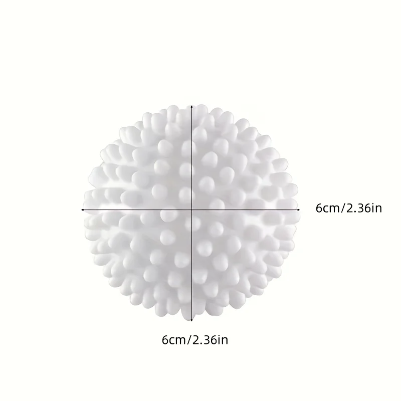 Bola de lavanderia de silicone de 6 peças, bola de lavanderia de tambor anti-sujeira, suprimentos de limpeza essenciais para lavanderia reutilizável