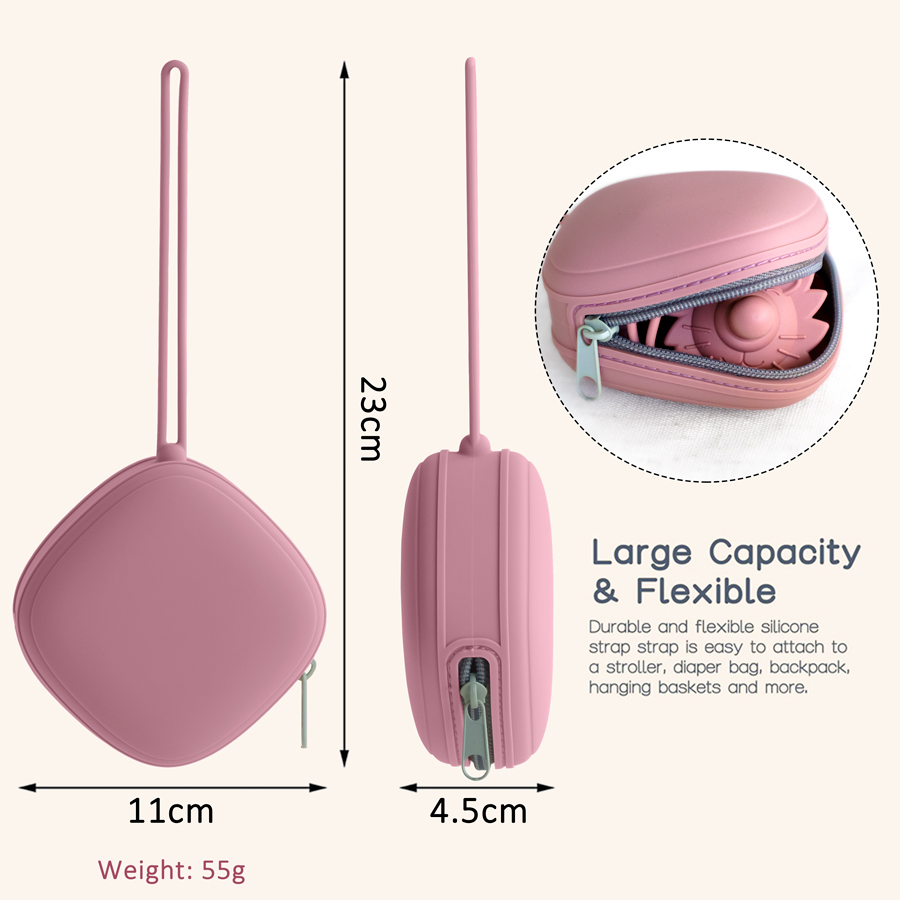 Baby Schnuller Halter Zipper Schnuller Box Baby Tragbare Schnuller Container Box Food Grade Nippel Fall Baby Pflege Zubehör