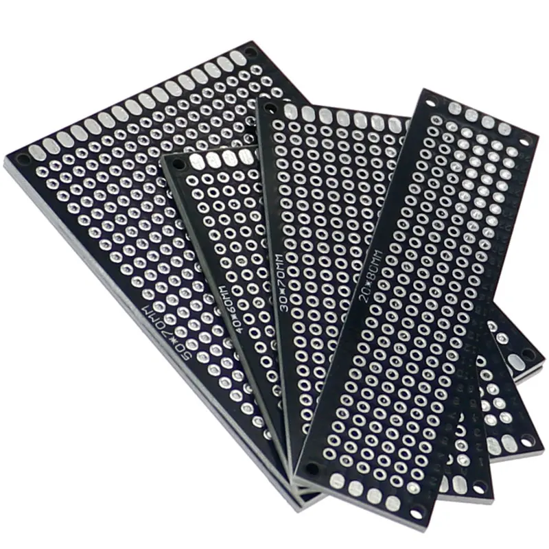 20 pz/lotto 2 x8 3 x7 4 x6 5 x7 PCB Prototype Board Circuit Protoboard Universal Stripboard prototipazione Veroboard 5 pezzi ogni valore