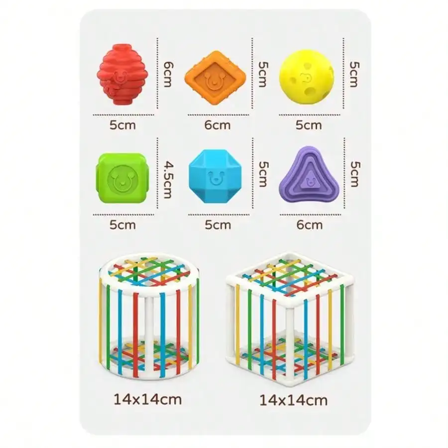 เด็ก Montessori ของเล่น 2 ปี Shape Sorter ของเล่น Sensory Sorting ของเล่นมอเตอร์การฝึกอบรมเกมของเล่นเพื่อการศึกษาเด็กสําหรับทารก 1 -2 ปี