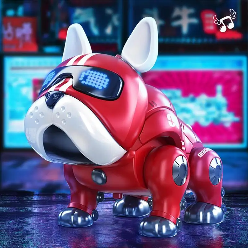 Dance Music Bulldog Robô para Crianças, Cão Interativo Inteligente com Luz, Brinquedos de Educação Infantil para Crianças, Bebés Meninos e Meninas