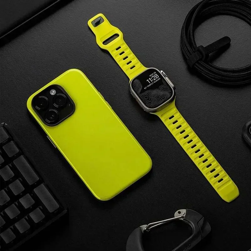 Apple Watch 밴드 용 부드러운 실리콘 스트랩 Ultra 2 49mm 44 45mm 42mm 41 42mm 스포츠 시계 밴드 iwatch Serise SE 4 5 6 7 8 9 팔찌