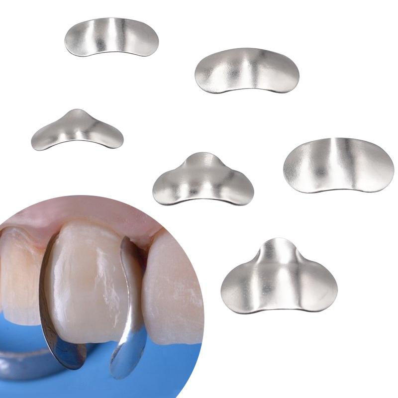 100pcs/bag Dental Matrices Sectional Contoured Metal Matrix Bands Matrix Rings Full Teeth Replacement Dentsit Oral Care Tool