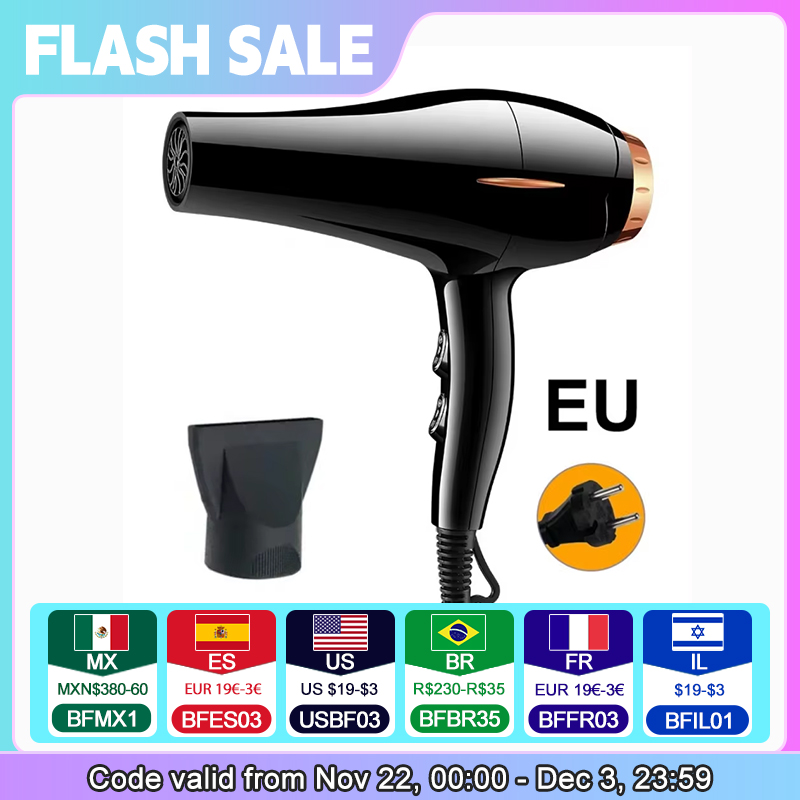 Secador de cabelo de íon negativo 1700w com motor, secagem rápida, alta velocidade, baixo ruído, controle de temperatura, cuidados com os cabelos, secagem rápida