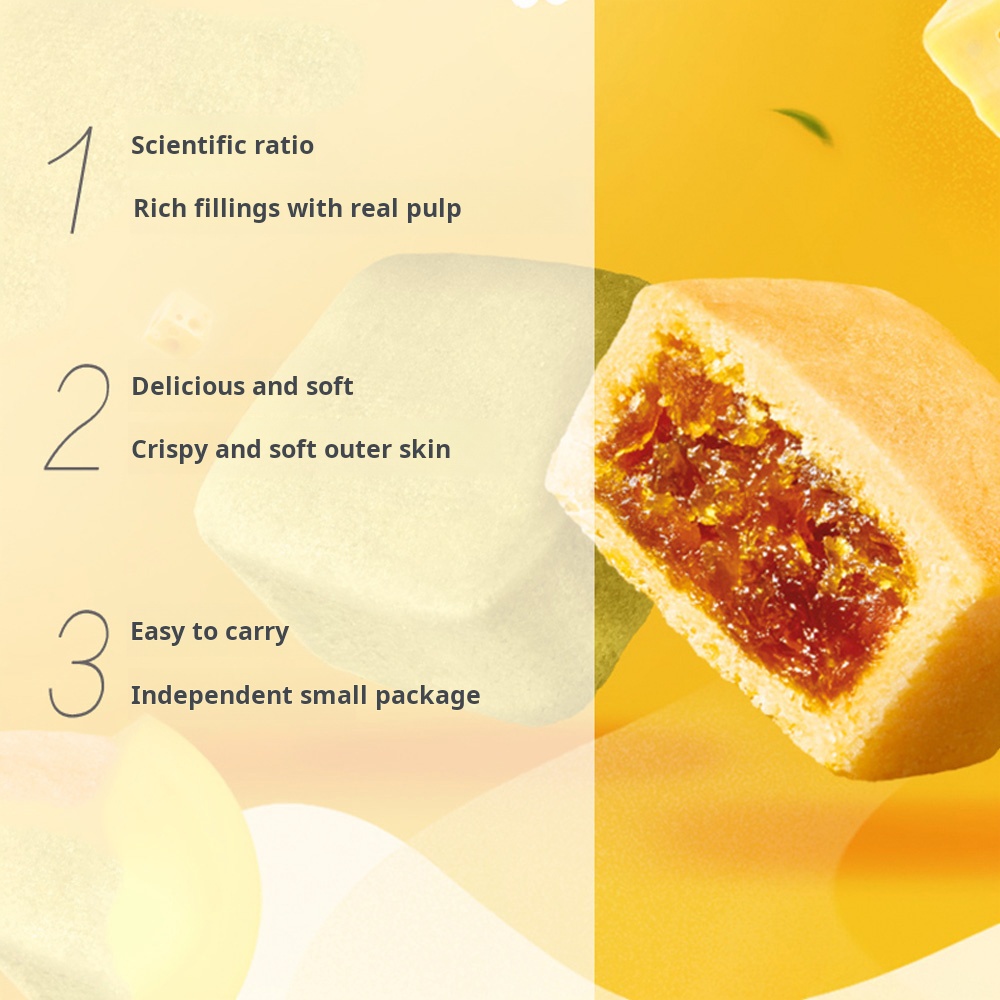 Hsu Fu Chi, Pineapple Cakes, Pack of 3, 184g/bag (8 packs per bag)