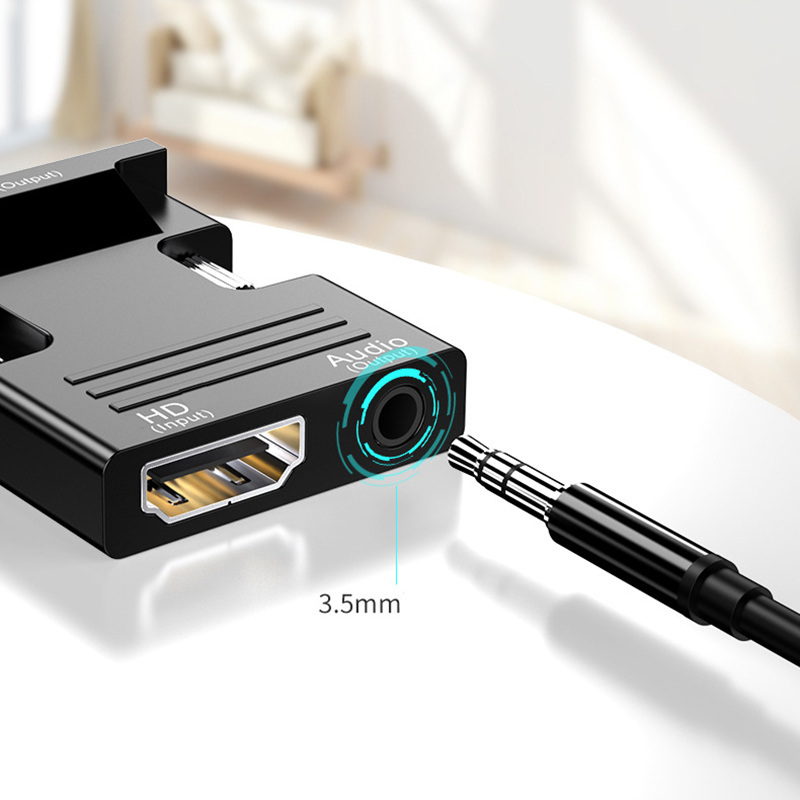 Con HDMI hembra a VGA macho convertidor Cable adaptador de audio para proyector HD decodificador de computadora