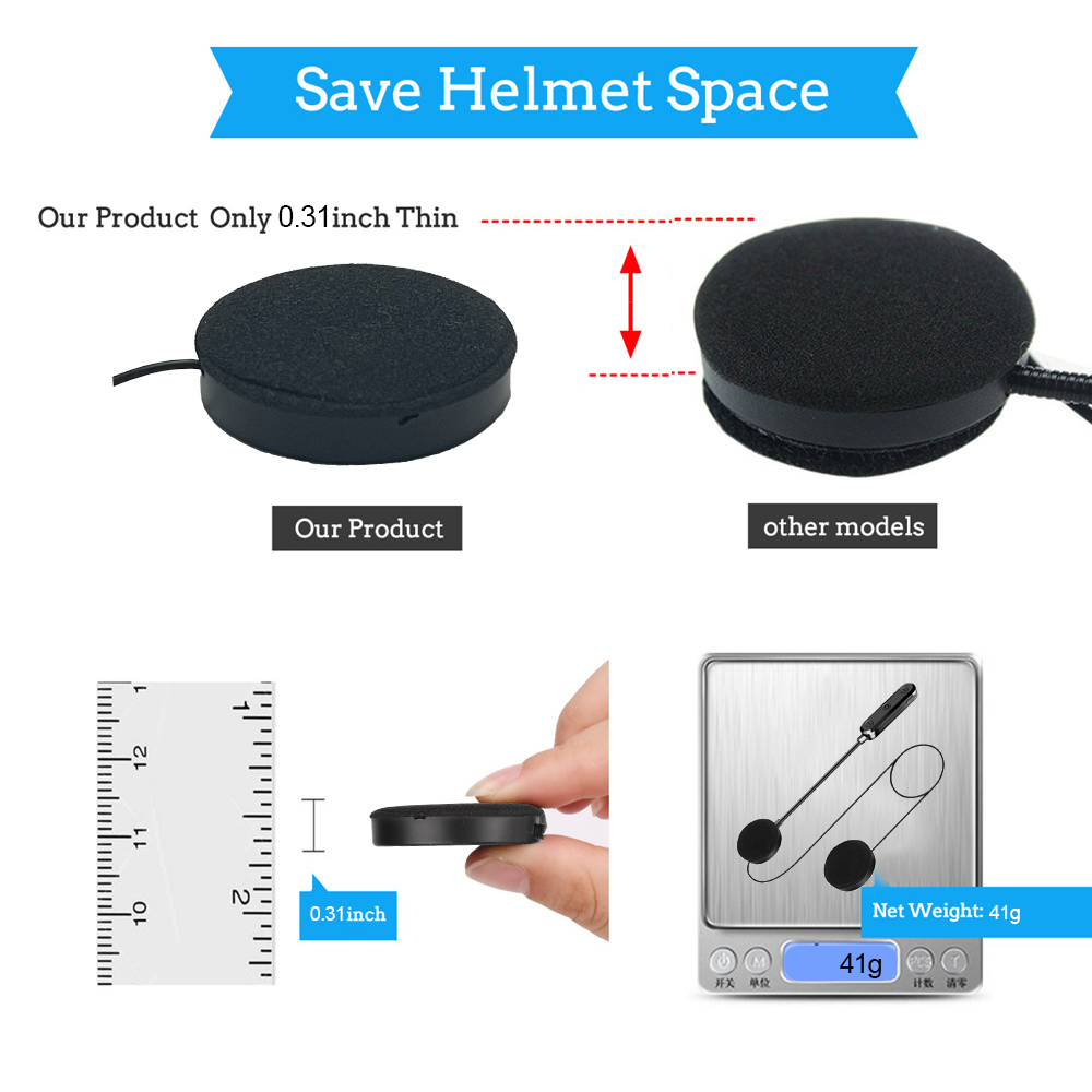 NYF Bluetooth 5.3 Moto Helmet Headset Wireless Handsfree Stereo Earphone Motorcycle Helmet Headphones MP3 Speaker