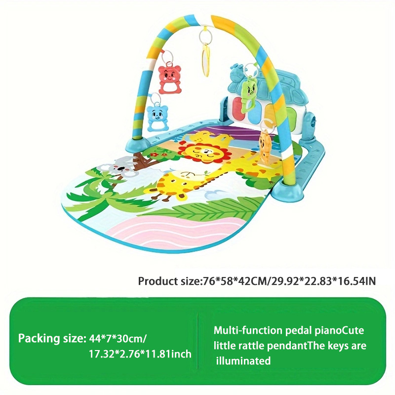 Giocattolo per supporto fitness per bambini, musica per neonati, pianoforte a pedali, tappetino strisciante, giocattolo per bambini