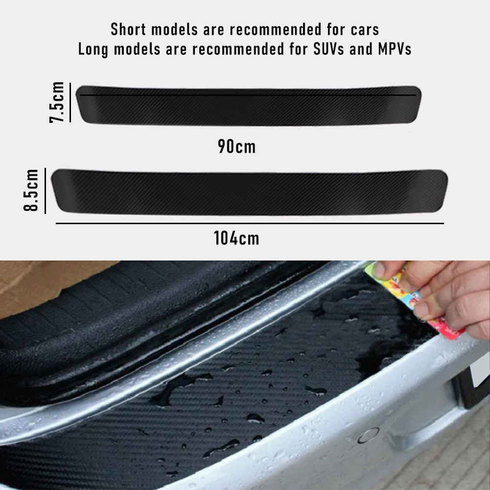 90Cm Xe Phía Sau Thân Ốp Lưng Sợi Carbon Miếng Dán Lót Bảo Vệ Chống Trầy Xước Ốp Chống Va Chạm Vỏ Bảo Vệ dán Decal