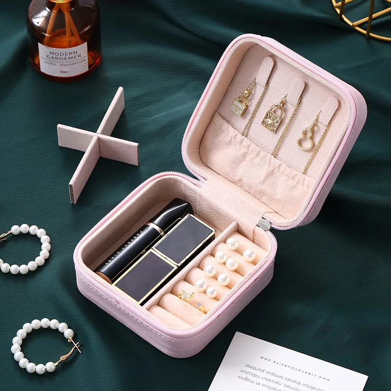 Simple กล่องเครื่องประดับขายส่งแบบพกพาแหวนสร้อยคอต่างหู Studs ต่างหูกล่องเก็บเครื่องประดับ