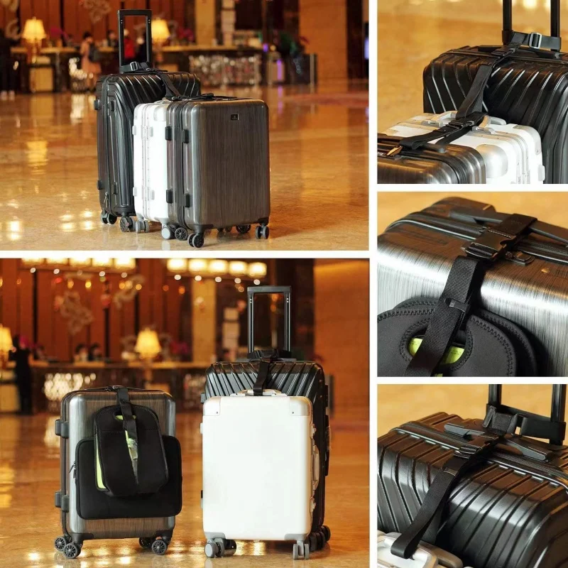 Correia de bagagem de viagem cintos de mala elástico telescópico saco de viagem cinto para mala cinto fixo fivela de viagem cintos de bagagem