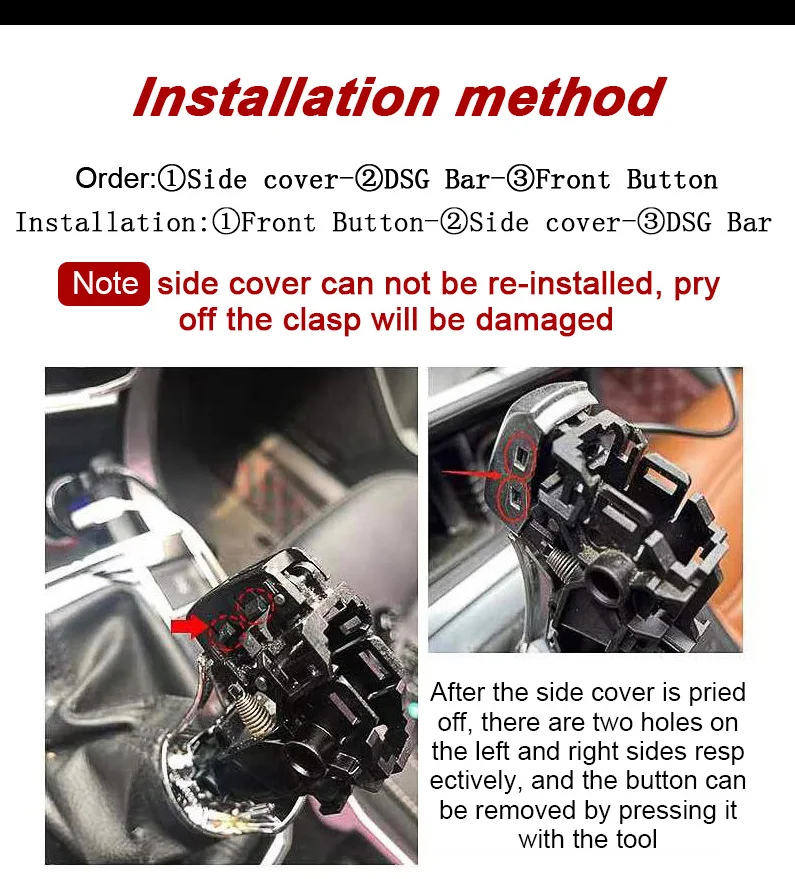 1PCS Chrome Matt With Leather Shift Knob Gear Side Cover DSG Emblem For VW Golf 6 7 R GTI Passat B7 B8 CC R20 Jetta MK6 GLI