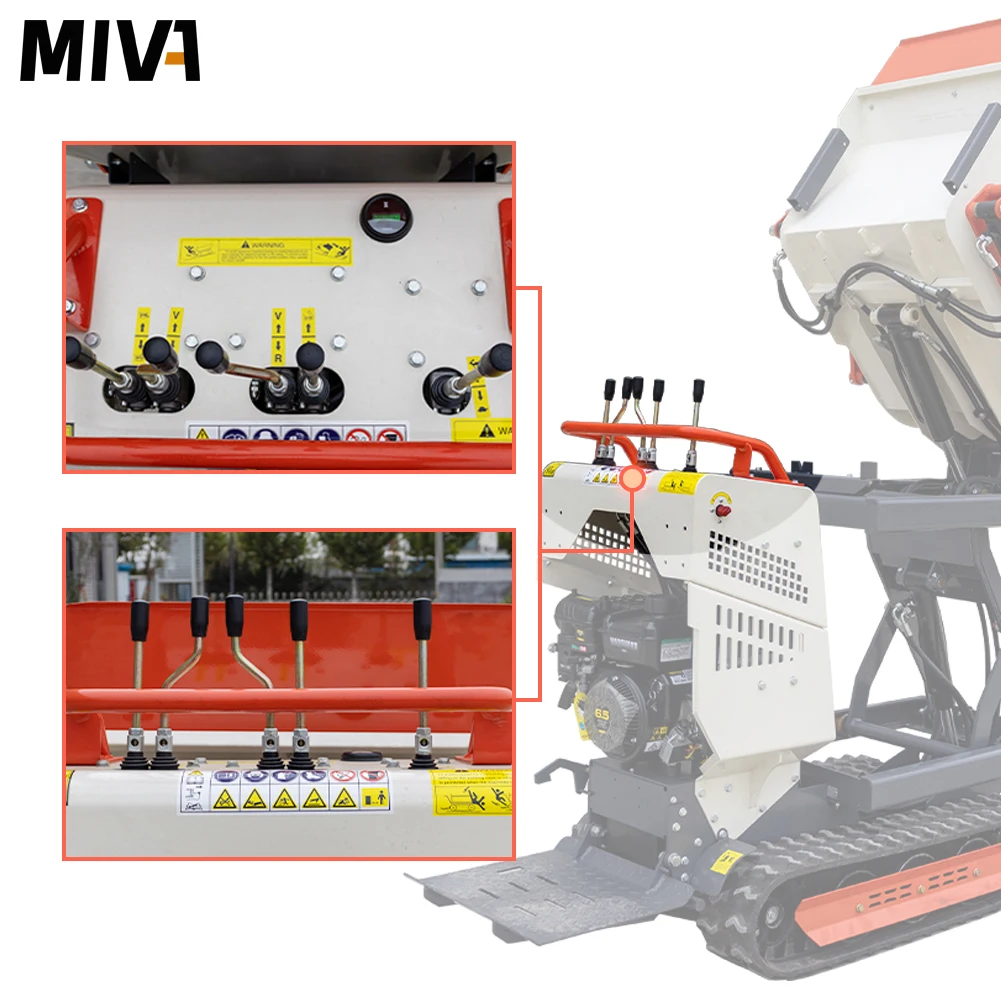 Small Crawler Dumper Truck 500 KG Hydraulic Garden Use 360 degree tilt Mini Dumpers engineering Self-loading transport dump