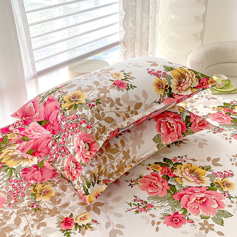 Sábanas con estampado de flores, sabanas con estampado reactivo, cama matrimonial individual/Queen/King, funda de colchón, sábanas dobles