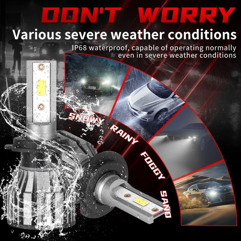 2 pçs h7 h4 lâmpadas led do farol do carro h1 h11 hb3 9005 hb4 9006 9012 branco led luzes de nevoeiro 120000lm turbo ventilador lâmpada luz do carro 12v 24v