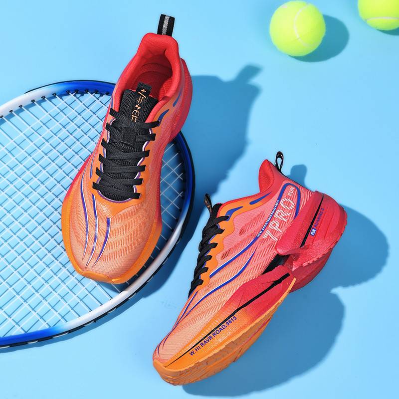 Zapatillas deportivas para correr con placa de carbono y cojín de aire para maratón, zapatillas deportivas transpirables y ligeras para mujer, cómodas zapatillas especiales antideslizantes