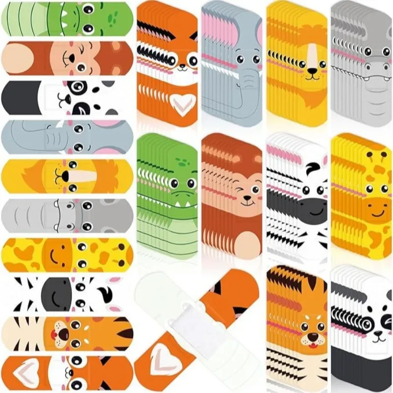 50 pçs/set dos desenhos animados band aid panda macaco leão tigre zebra girafa padrão emplastros para crianças remendo à prova dwaterproof água ataduras adesivas