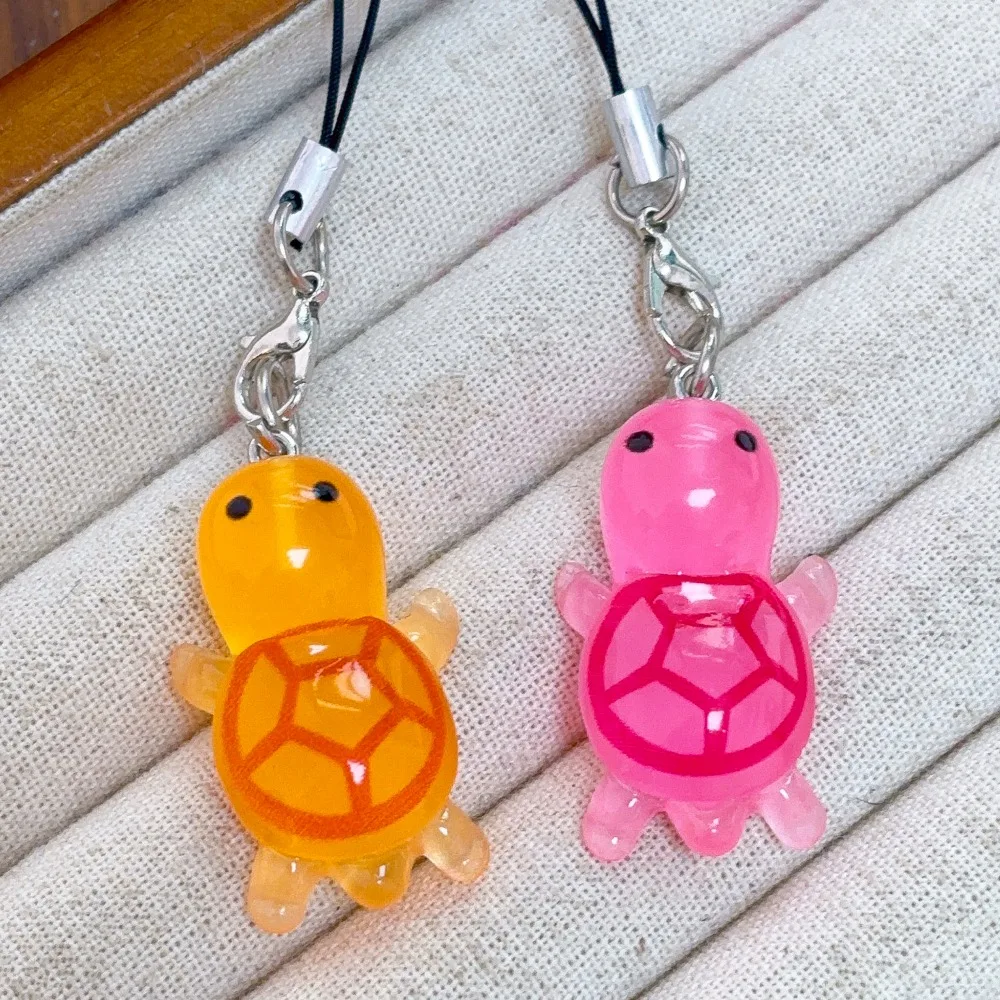 10/5/2個入り 光る漫画3Dカメキーホルダー キャンディーカラー 動物チャーム キーリング付き 子供のおもちゃ 学生 DIY バックパックデコレーション ギフト