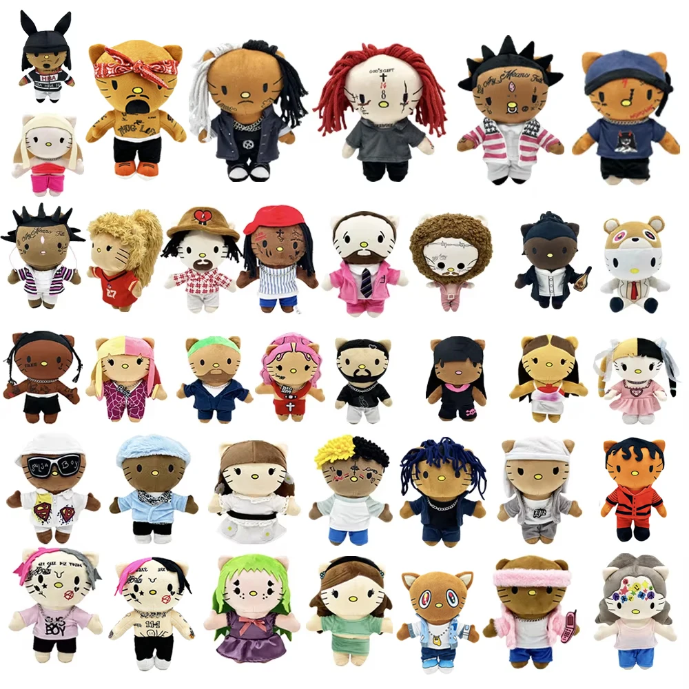 Несколько стилей Hello Kitty Eminem xxxtentacion Фрэнк Океан Плюшевая игрушка Кукла с одеждой Мягкие плюшевые игрушки Вентиляторы собирают Gif