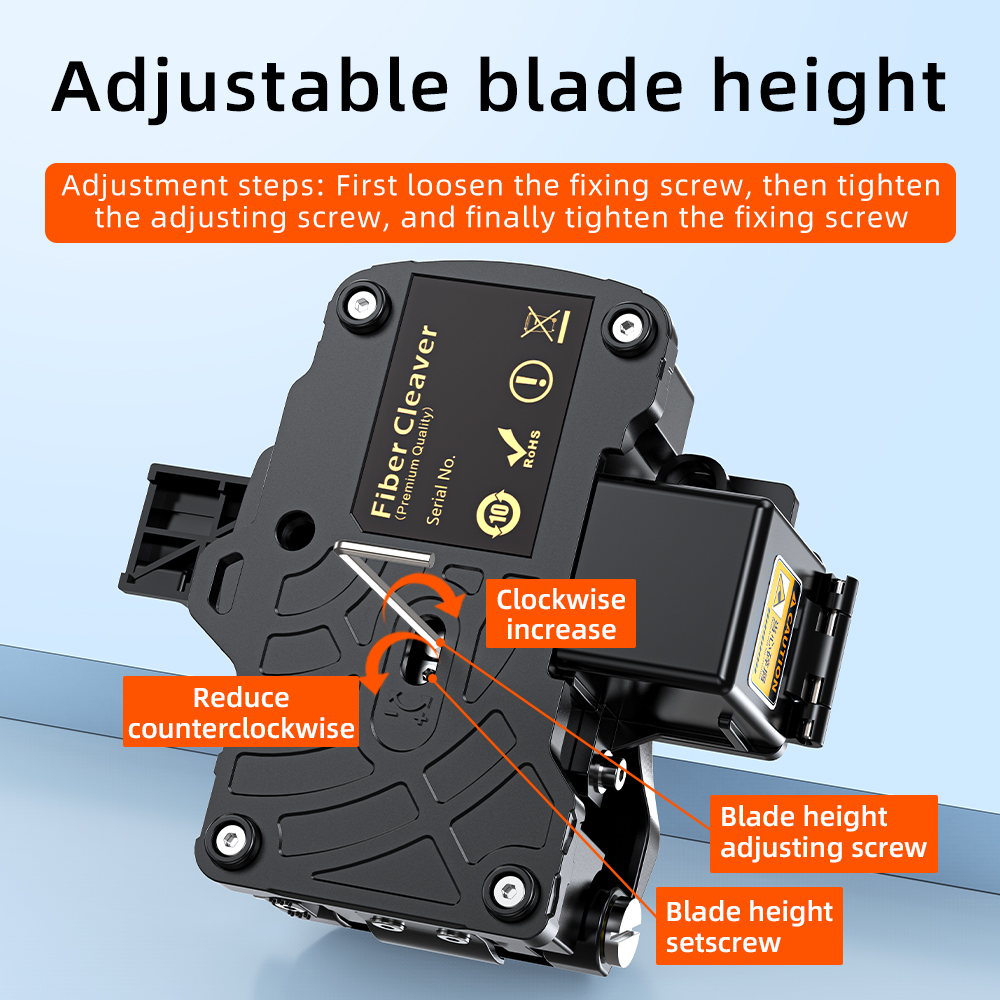 SAIVXIAN A3 Tumtec One-step knife Optical Fiber Cutter High Precision Fiber Cleaver with Scrap Box Lightweight and easy to clean