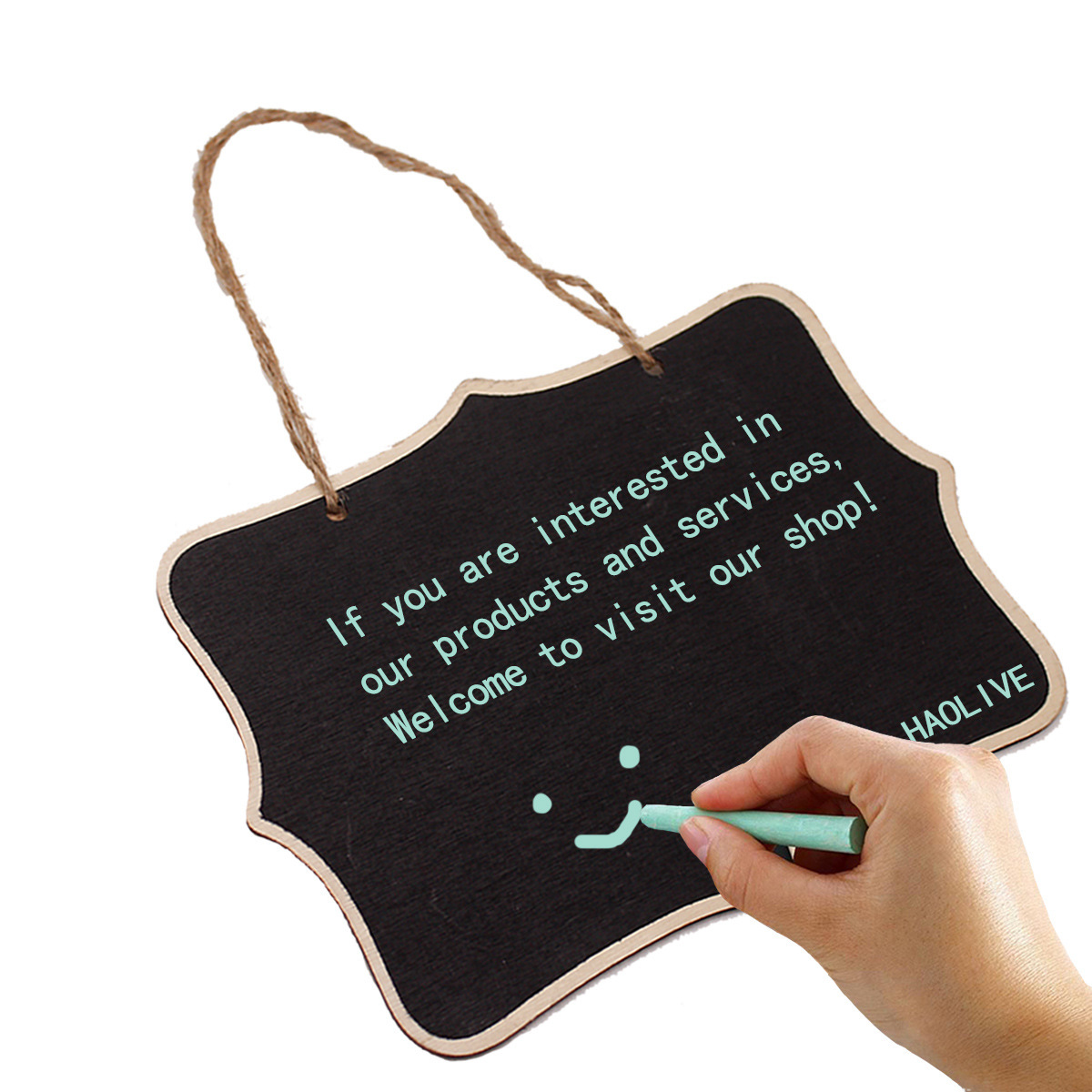 Bview Art 1 Piece Mini Size Home Office Decorative Chalkboard Kids Wooden Chalkboard Polygonal Cute Chalkboards