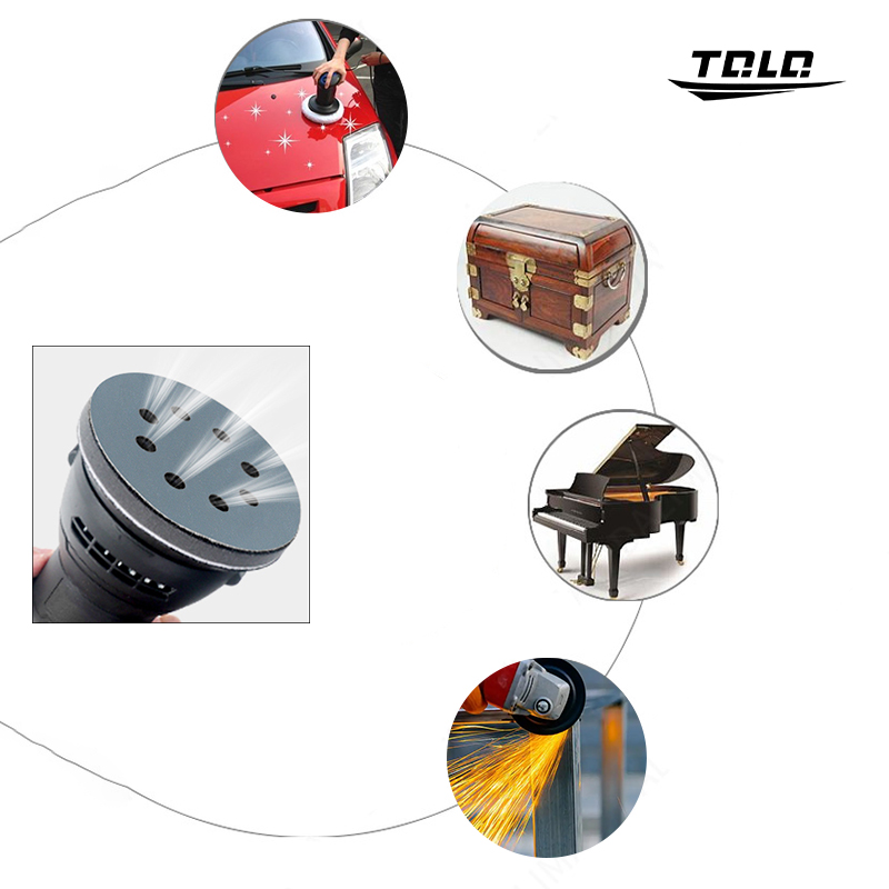 125mm 8 Hole Wet Dry Sanding Disc Universal SandPaper Car Metal Woodworking Polished Tools Accessories Polishing Abrasive Discs