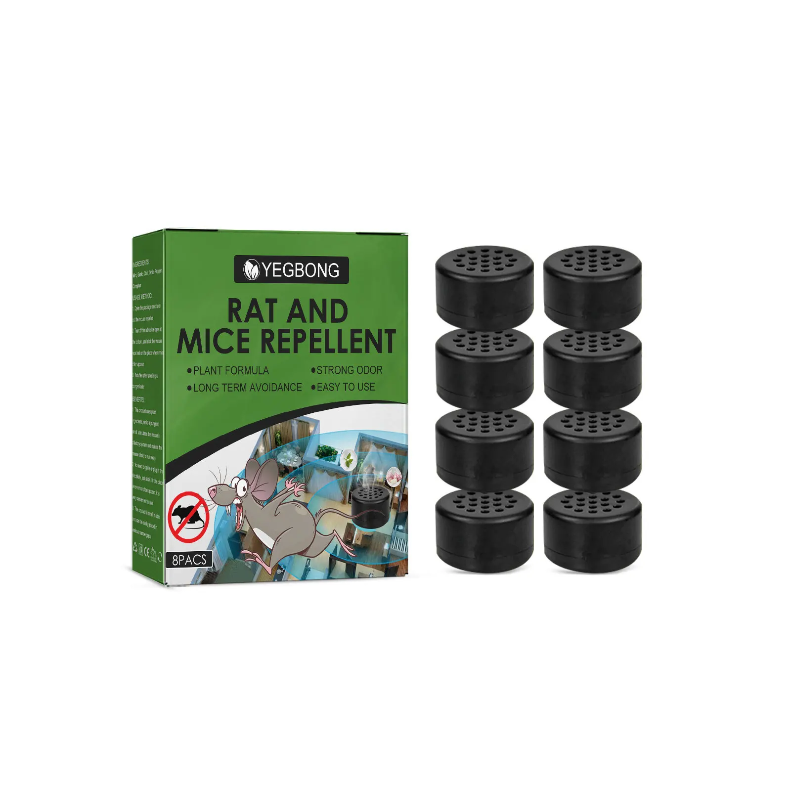 8 pezzi repellente per topi deterrente anti-mouse palline repellente per topi olio di menta piperita per il controllo degli insetti dei parassiti al coperto all'aperto