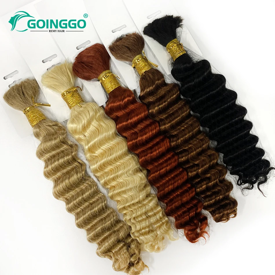 Trước Màu Brasil Sâu Sóng Số Lượng Lớn Tóc Của Con Người Không Sợi Ngang Remy Số Lượng Lớn Tóc 14 Đến 28 Inch Số Lượng Lớn tóc Móc Dây Viền Bèo